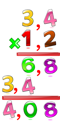 Multiplicación de números decimales